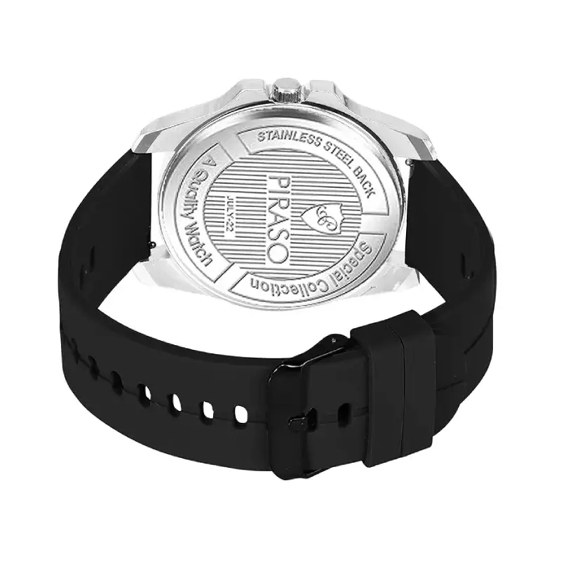 PIRASO ROL-X OG Black & Turquoise Dial Black Silicone Strap Men’s Watch piraso rol-x og black turquoise mens watch