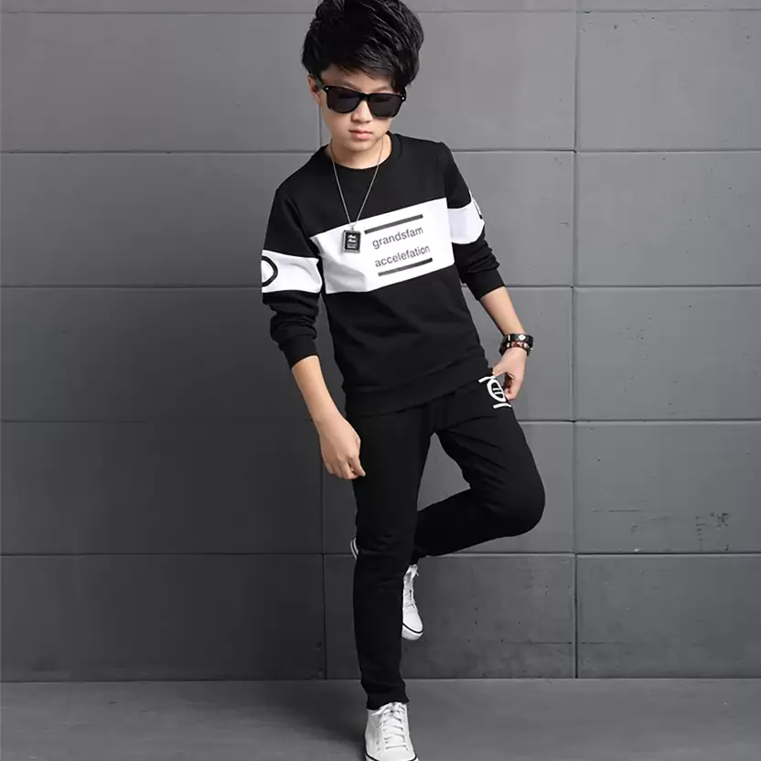 Shopsy Boys Black Cotton Blend Printed Clothing Set shopsy boys black cotton blend printed clothing set