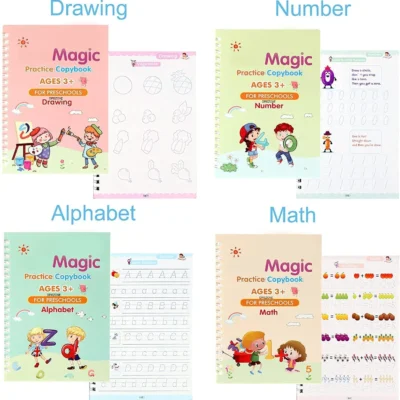 Shopsy Sank Magic Practice Copybook Set for Kids (4 Books + 10 Refills + Pen + Grip) shopsy sank magic practice copybook set for kids
