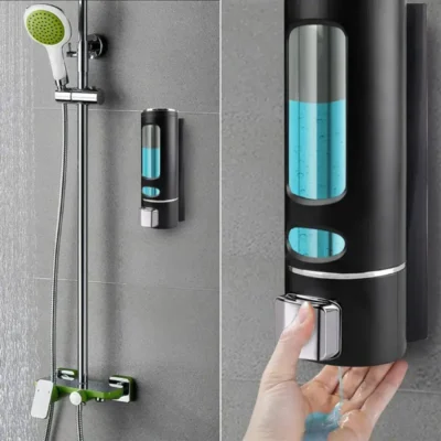 Shopsy Wall-Mounted Black Soap Dispenser