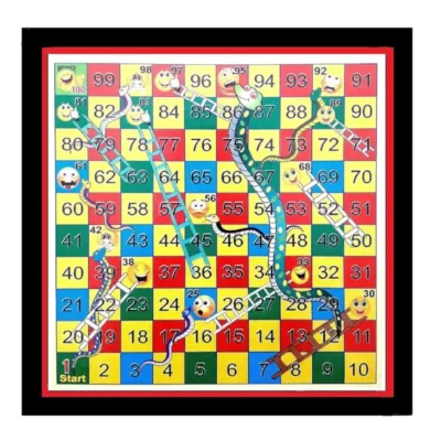 Shopsy 2-in-1 Wooden Ludo and Snakes & Ladders Board