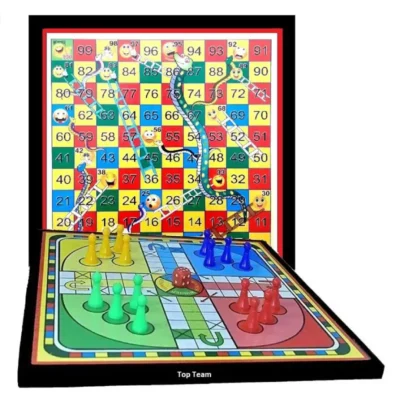 Shopsy 2-in-1 Wooden Ludo and Snakes & Ladders Board
