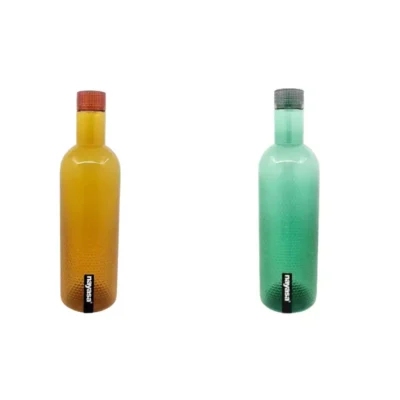 Shopsy 1000ml Plastic Water Bottle Set of 4 - Multicolour Shopsy 1000ml Plastic Water Bottle
