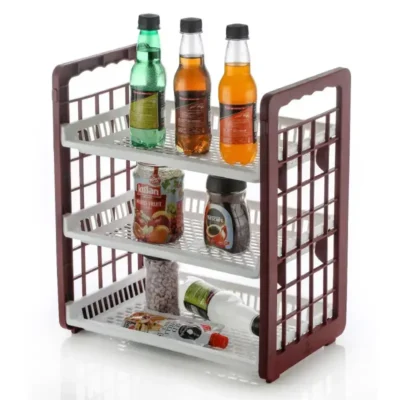 Shopsy 3-Tier Slim Plastic Storage Rack