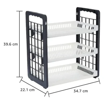 Shopsy 3-Tier Slim Plastic Storage Rack