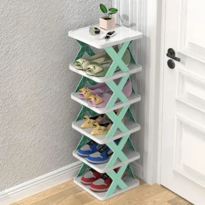 Shopsy 6-Layer Stackable Plastic Shoe Rack