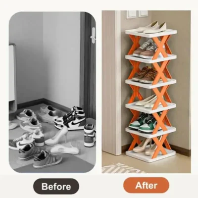Shopsy 6-Layer Stackable Plastic Shoe Rack