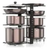 Shopsy Black Iron 8-Tier Pot and Pan Organizer Rack
