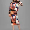 Shopsy Multicolor Crepe Co-ords Set with Printed Palazzos for Women