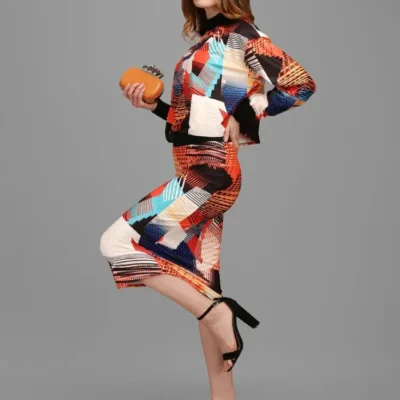 Shopsy Multicolor Crepe Co-ords Set with Printed Palazzos for Women
