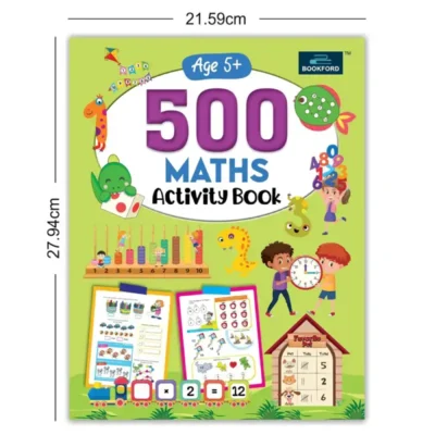 Bookford 500 Maths Activity Book for Kids