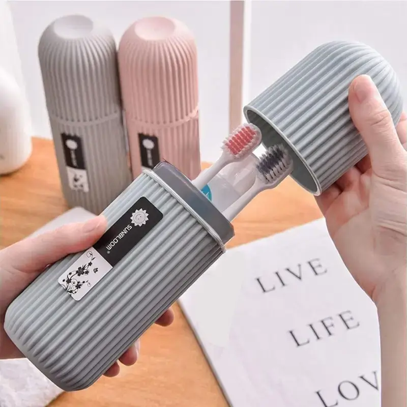 Shopsy Capsule Shape Travel Toothpaste and Toothbrush Holder - Random Color Shopsy Toothbrush Holder