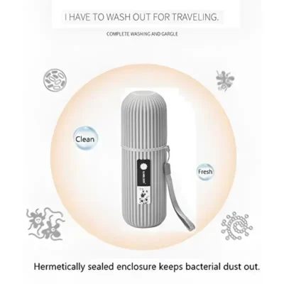 Shopsy Capsule Shape Travel Toothpaste and Toothbrush Holder - Random Color Shopsy Toothbrush Holder