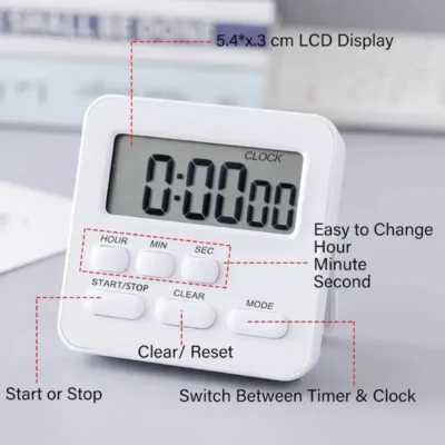 Shopsy Digital Kitchen Timer & Stopwatch with Magnetic Stand - Multicolor Shopsy Digital Kitchen Timer & Stopwatch