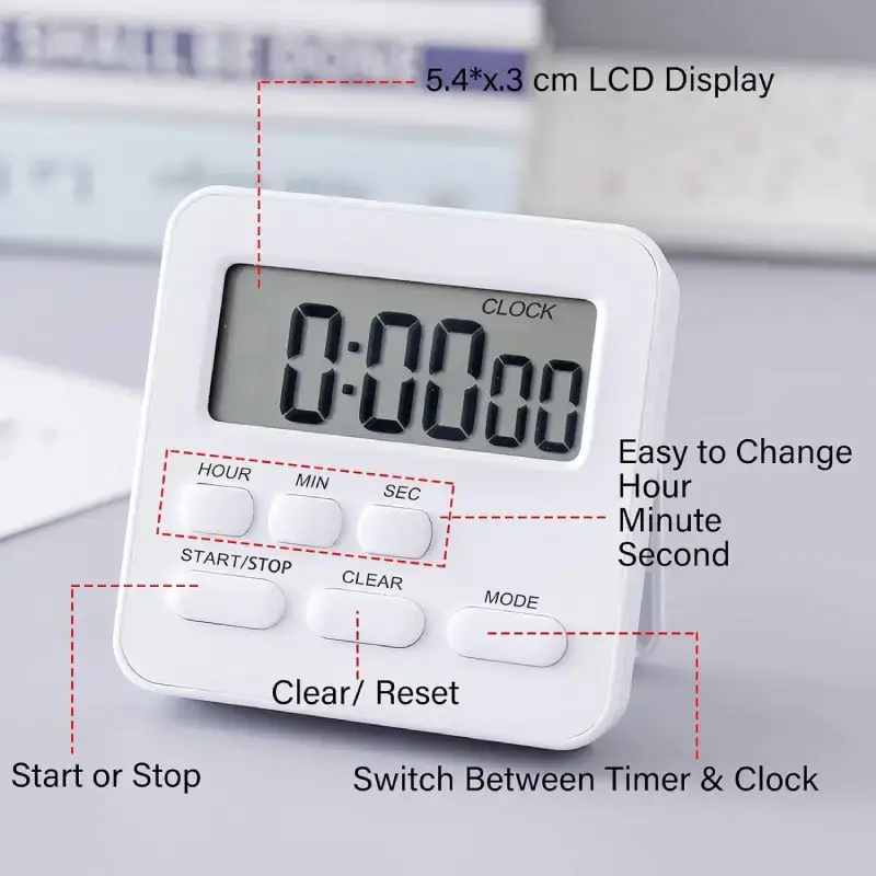 Shopsy Digital Kitchen Timer & Stopwatch with Magnetic Stand - Multicolor Shopsy Digital Kitchen Timer & Stopwatch