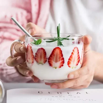 Shopsy Glass Coffee Mug with Handle