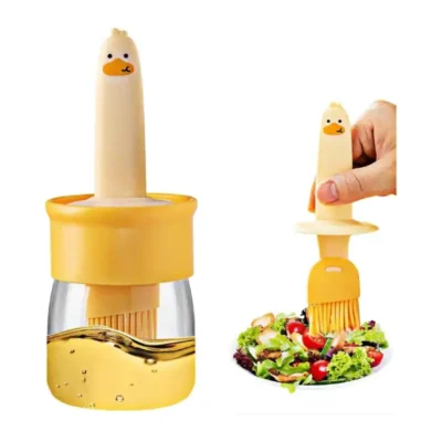 Shopsy Glass Oil Dispenser with Silicone Brush