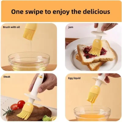Shopsy Glass Oil Dispenser with Silicone Brush