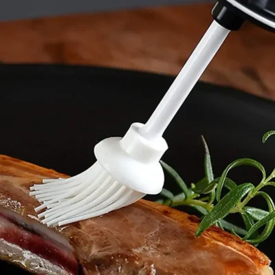 Shopsy Glass Oil Dispenser with Silicone Basting Brush