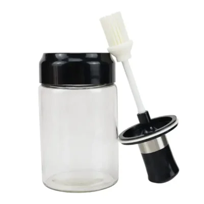 Shopsy Glass Oil Dispenser with Silicone Basting Brush