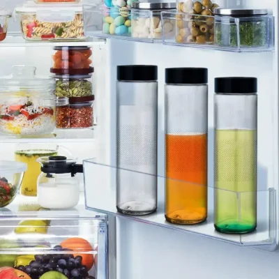 Shopsy 750ml Glass Water Bottles with Airtight Matte Lid (Pack of 2) Shopsy Glass Water Bottles