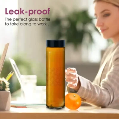 Shopsy 750ml Glass Water Bottles with Airtight Matte Lid (Pack of 2) Shopsy Glass Water Bottles