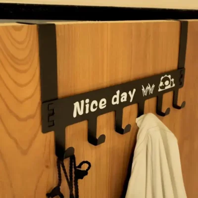 Shopsy Heavy Duty Carbon Steel Over Door Hanger - Pack of 2, 6 Hooks Each Shopsy Heavy Duty Carbon Steel Over Door Hanger