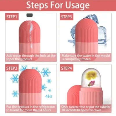 Shopsy Reusable Ice Roller Face Massager for Glowing Skin (Pack of 2) - Multi-color Shopsy Reusable Ice Roller Face Massager
