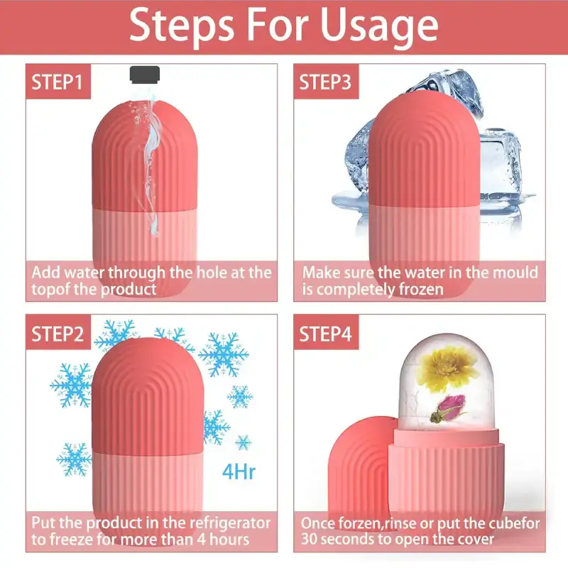 Shopsy Reusable Ice Roller Face Massager for Glowing Skin (Pack of 2) - Multi-color Shopsy Reusable Ice Roller Face Massager
