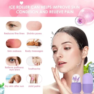 Shopsy Reusable Ice Roller Face Massager for Glowing Skin (Pack of 2) - Multi-color Shopsy Reusable Ice Roller Face Massager