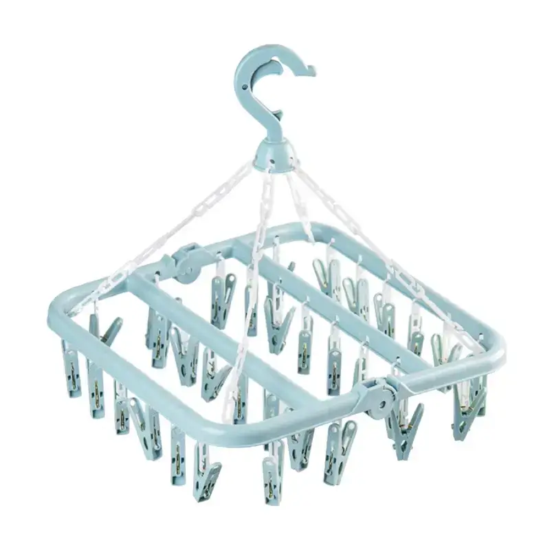 Shopsy Plastic Square Cloth Drying Hanger with 24 Clips - Multicolor, Pack of 1 Shopsy Plastic Square Cloth Drying Hanger