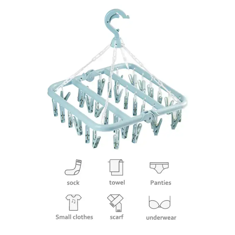 Shopsy Plastic Square Cloth Drying Hanger with 24 Clips - Multicolor, Pack of 1 Shopsy Plastic Square Cloth Drying Hanger