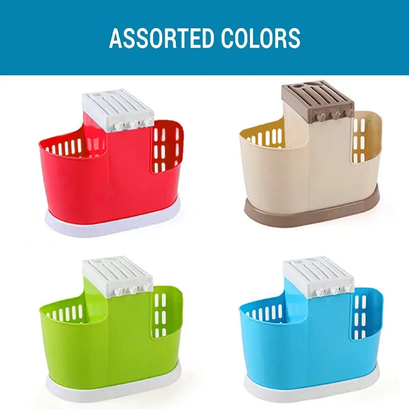 Shopsy Plastic Cutlery and Chopstick Holder with Draining Tray and Hooks Shopsy plastic cutlery holder