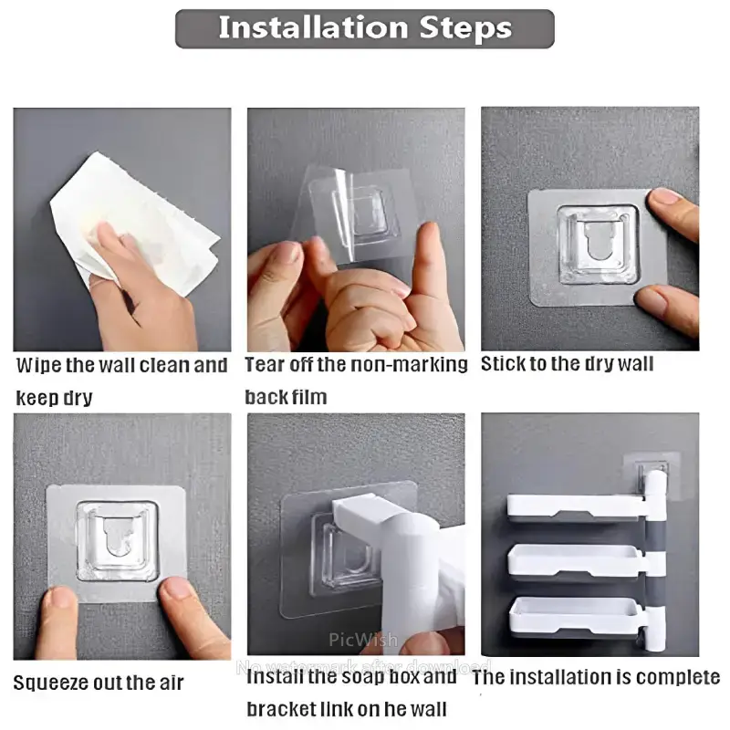 Shopsy Self-Adhesive 3-Layer Wall-Mounted Soap Dish Holder - ABS Plastic Shopsy Soap Dish Holder