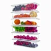 Shopsy Stackable Fridge Storage Boxes with Drain Plate and Lid