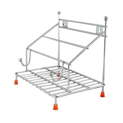 Stainless Steel Chakla Belan Tawa Chimta Wall-Mount Stand