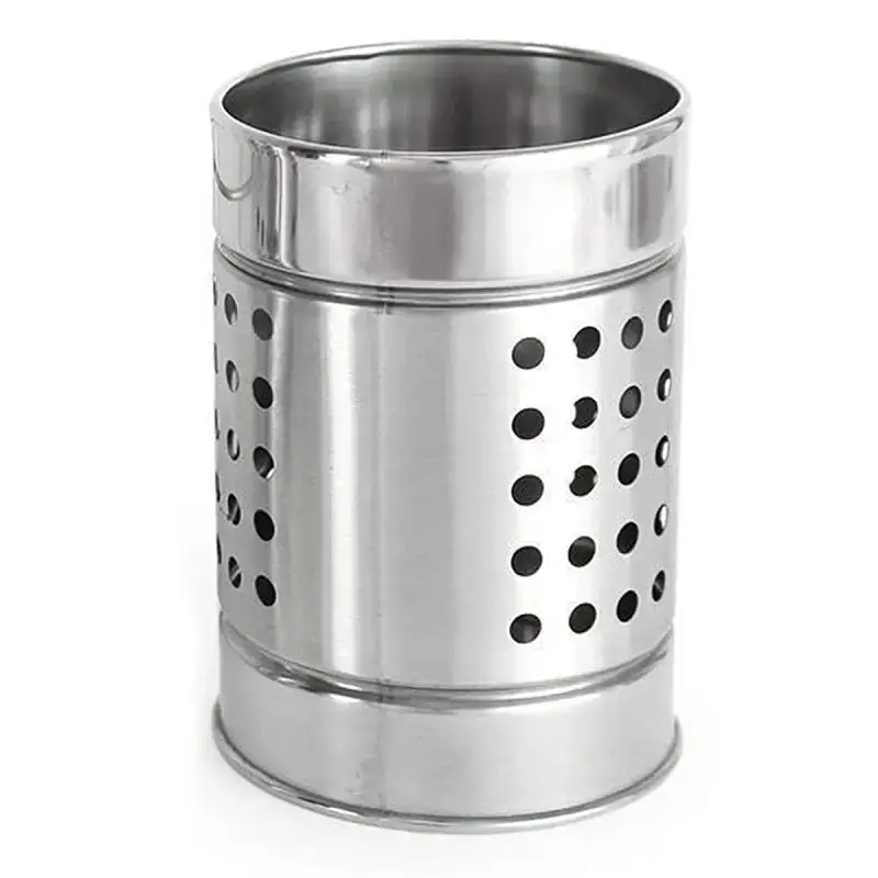 Shopsy Stainless Steel Cutlery Holder Set - Pack of 2, Self-Draining Shopsy Stainless Steel Cutlery Holder Set
