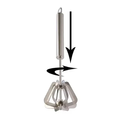 Shopsy Stainless Steel Hand Push Rotary Whisk Blender