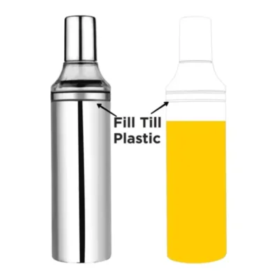 Shopsy Stainless Steel Oil Dispenser Bottles - 1000ml, Set of 2 Shopsy Stainless Steel Oil Dispenser Bottles