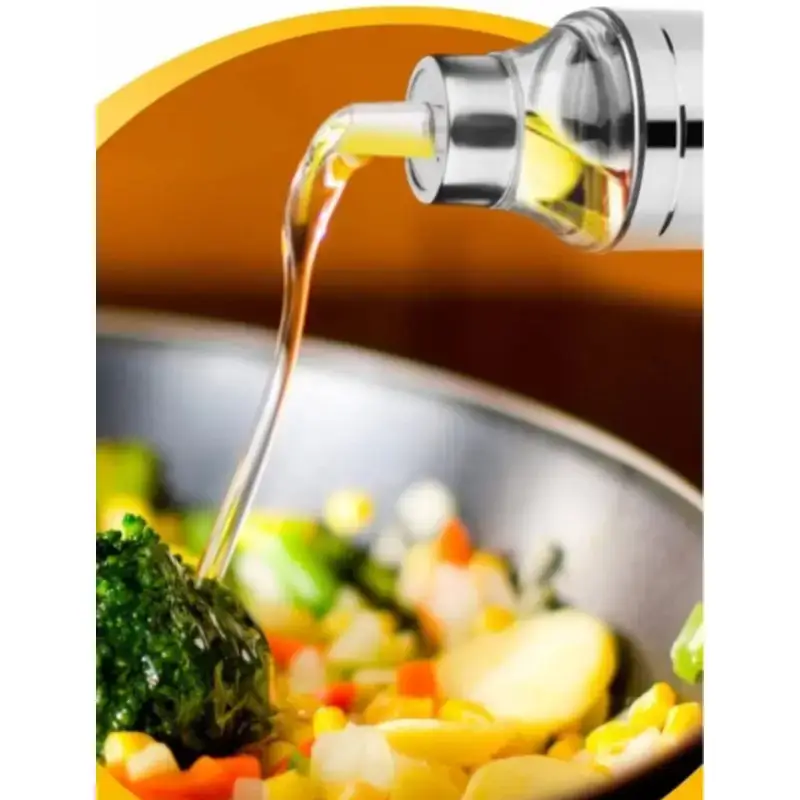 Shopsy Stainless Steel Oil Dispenser Bottles - 1000ml, Set of 2 Shopsy Stainless Steel Oil Dispenser Bottles