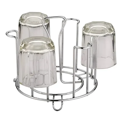 Shopsy Stainless Steel Round Glass Holder