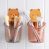 Shopsy Teddy Bear Shaped Wall-Mounted Toothbrush Holder