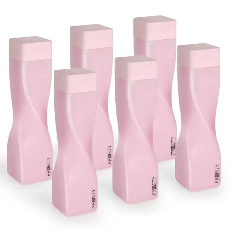 Shopsy Premium Twisted Square Fridge Water Bottles with Mat Finish - 1L, Pack of 6, Multicolor Shopsy Premium Twisted Square Fridge Water Bottles