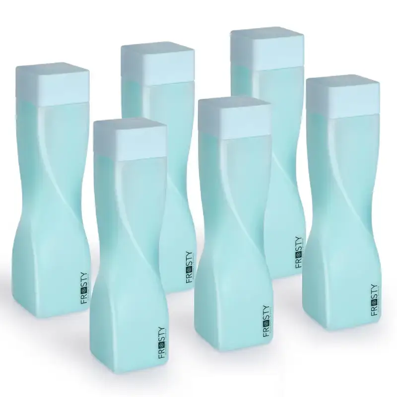 Shopsy Premium Twisted Square Fridge Water Bottles with Mat Finish - 1L, Pack of 6, Multicolor Shopsy Premium Twisted Square Fridge Water Bottles