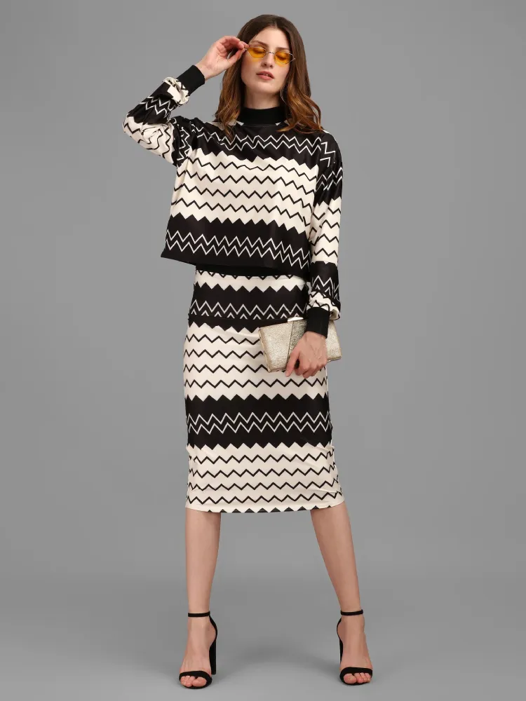 Shopsy Beige & Black Women’s Co-Ords Midi Dress for Women Shopsy Beige & Black Women’s Co-Ords Midi Dress
