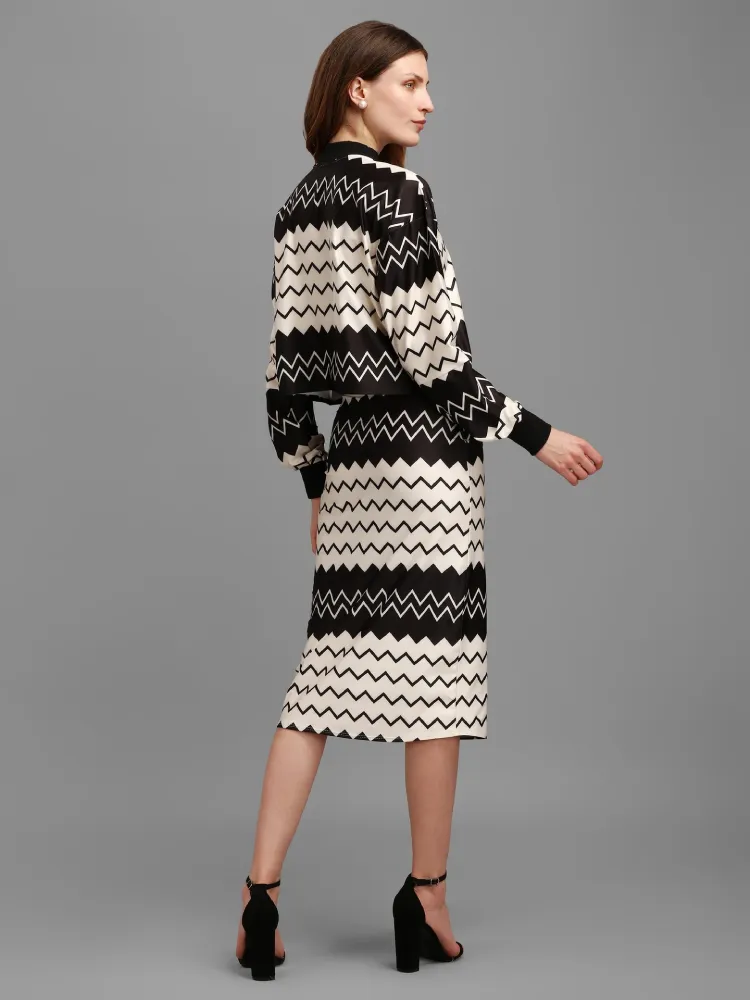 Shopsy Beige & Black Women’s Co-Ords Midi Dress for Women Shopsy Beige & Black Women’s Co-Ords Midi Dress