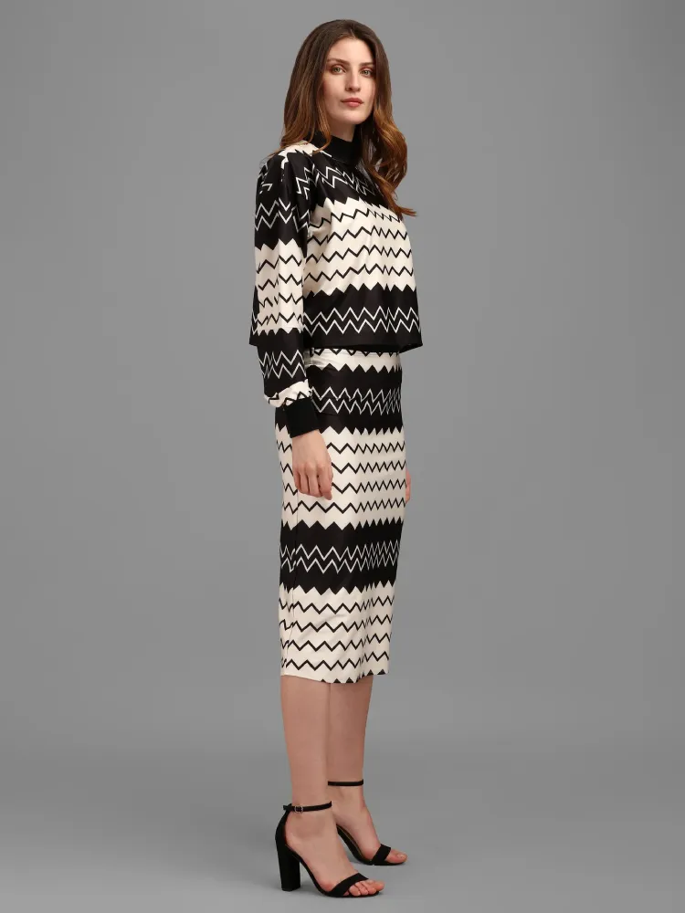 Shopsy Beige & Black Women’s Co-Ords Midi Dress for Women Shopsy Beige & Black Women’s Co-Ords Midi Dress
